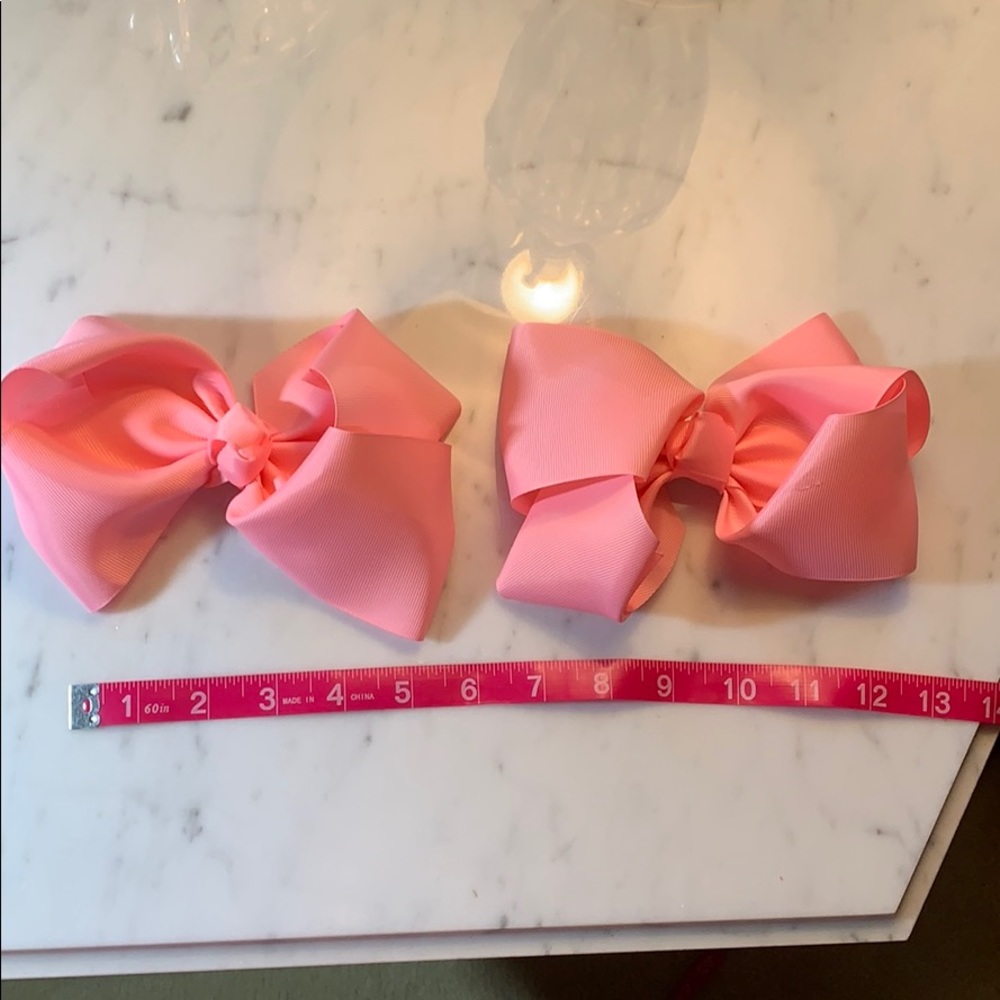 NWOT! Two Girls Cotton Candy Pink Large Hair Bows